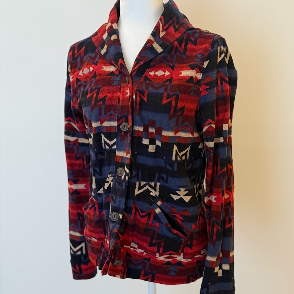 Ralph Lauren Tribal Pattern Button-Up Sweater - image 4
